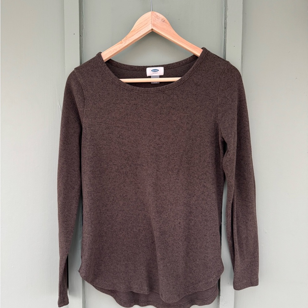 Old Navy Olive Fitted Long Sleeve Tee